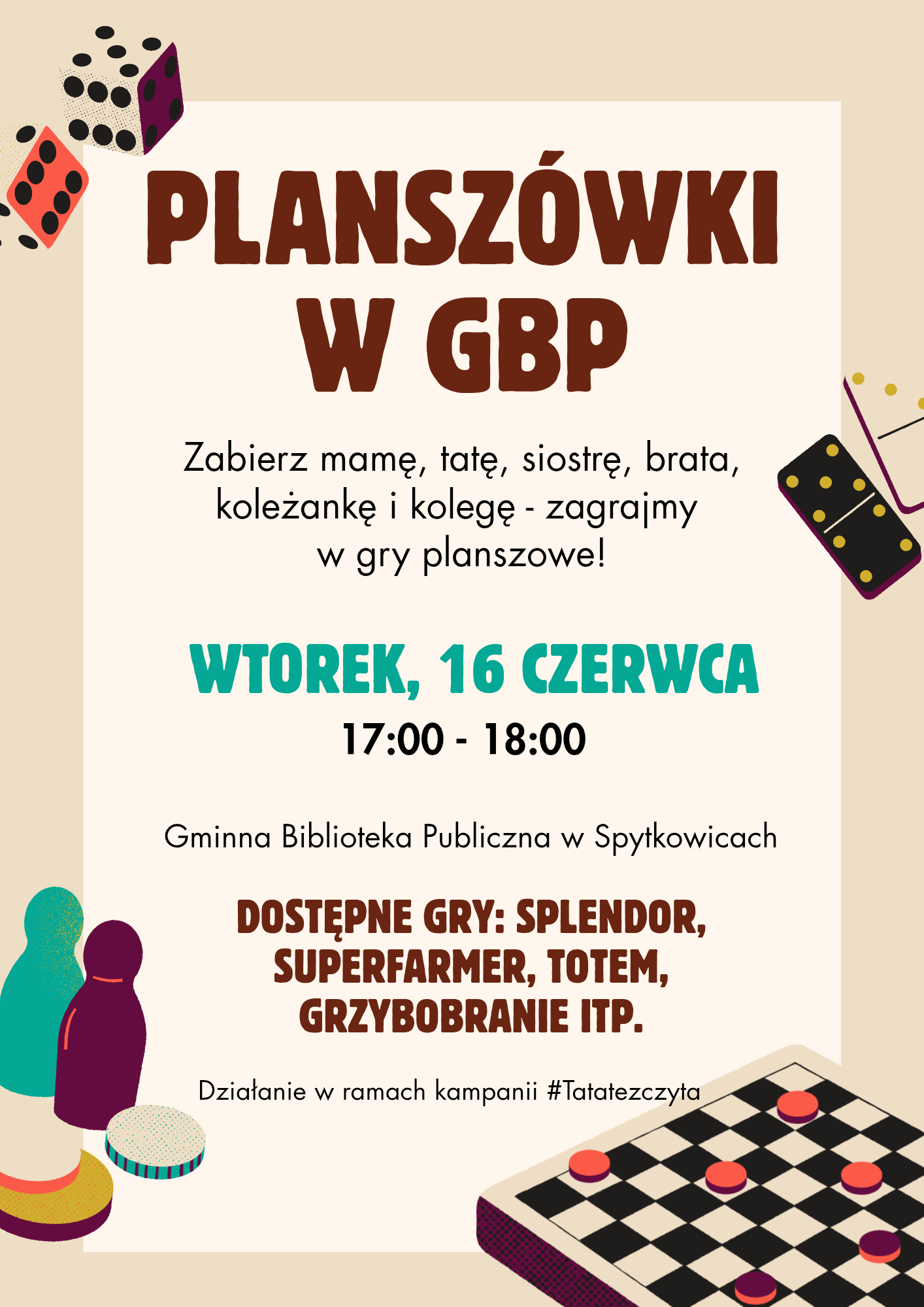 Plakat gry planszowe